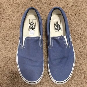 Blue Vans Slip Ons